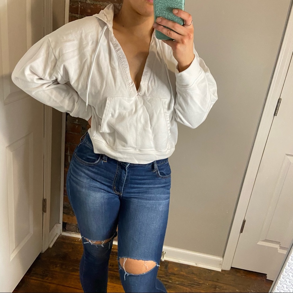 Fabletics Rosanna hoodie oversized cropped sweatshirt size XS - Picture 9 of 12